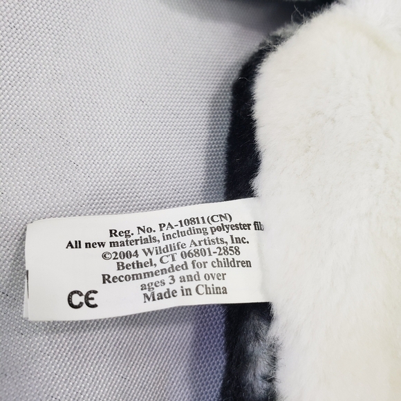 Wildlife Artists Stingray Manta Ray Black White Spotted Plush Toy 10 Inch - Picture 6 of 7